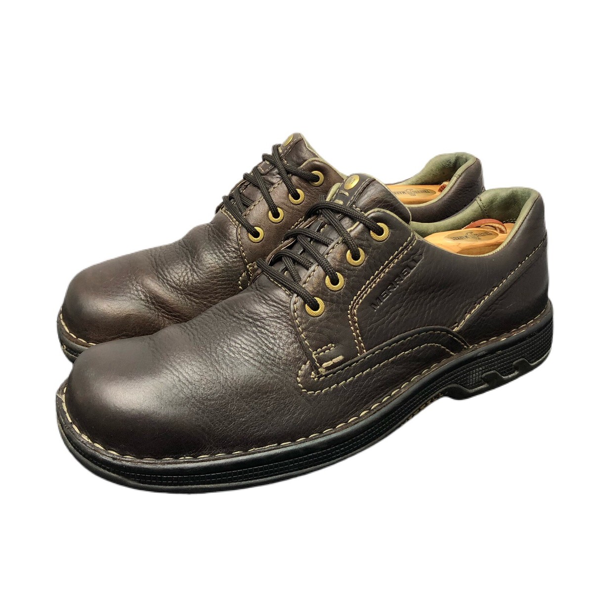 Merrell World Rambler Brown Pebbled Leather J45127 Casual Oxford