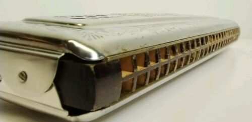 The Echo Harp Harmonica M Hohner Double Sided Key C/G Made In Germany 56/96 Rare - Picture 7 of 21