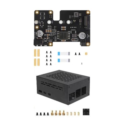 X1012 PCIe to M.2 POE NVMe SSD and POE Shield for RPi 5 M.2 NVMe SSD Ethernet - Afbeelding 2 van 10