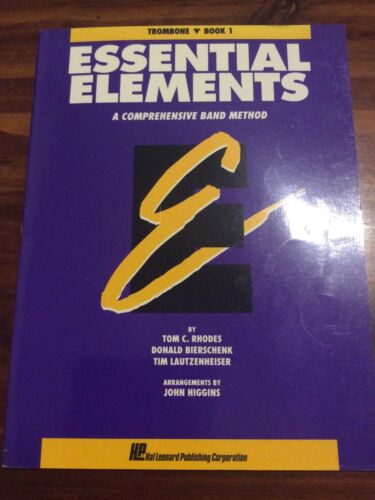 Essential Elements Book 1 By John Higgins Trombone Music Book - Photo 1/3