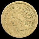 1859 Indian Head Cent - Antique United States of America 1c Penny Coin