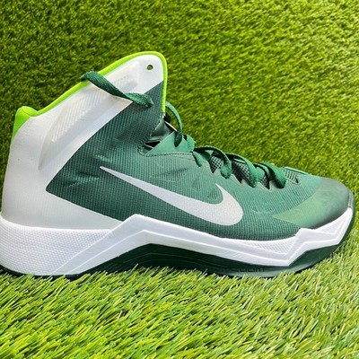 Nike Zoom Hyperquickness Mens Size 12 Green White Basketball Shoes Sneakers