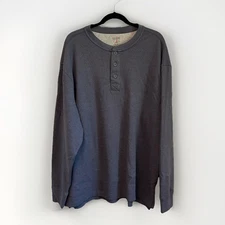 RedHead Dexter Kill Shirt Mens Size XL Henley Waffle Knit Thermal Pullover