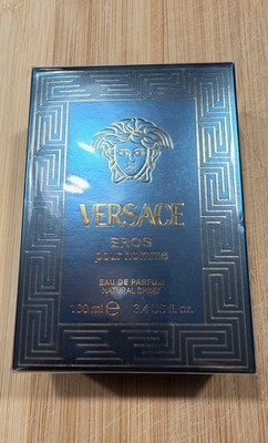 VERSACE EROS POUR HOMME EAU DE PARFUM SPRAY FOR MEN 3.4 Oz / 100 ml New/Sealed