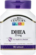 21st Century DHEA 25 mg Capsules, 90 Count 