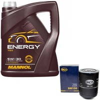 MotoröL Set 5W-30 5 Liter + ÖLfilter SM 108 FüR Audi A4 100 Seat VW Passat 1.9