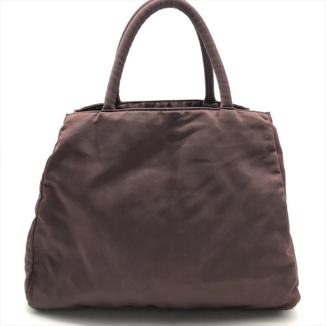Good Condition PRADA Triangle Logo Plate Nylon Tessuto Hand Tote Bag Brown Ladie thumbnail 2