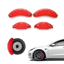Brake Caliper Covers Set of 4 Compatible with Tesla model 3 Accessories，2