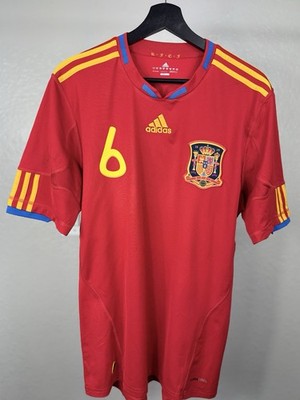 INIESTA #6 Spain 2010 World Cup Home Jersey Size M | Adidas