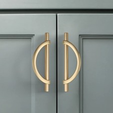 Amerdeco Brushed Gold Cabinet Handles 5 Inch 128mm Drawer Pulls Kitchen Hardw...