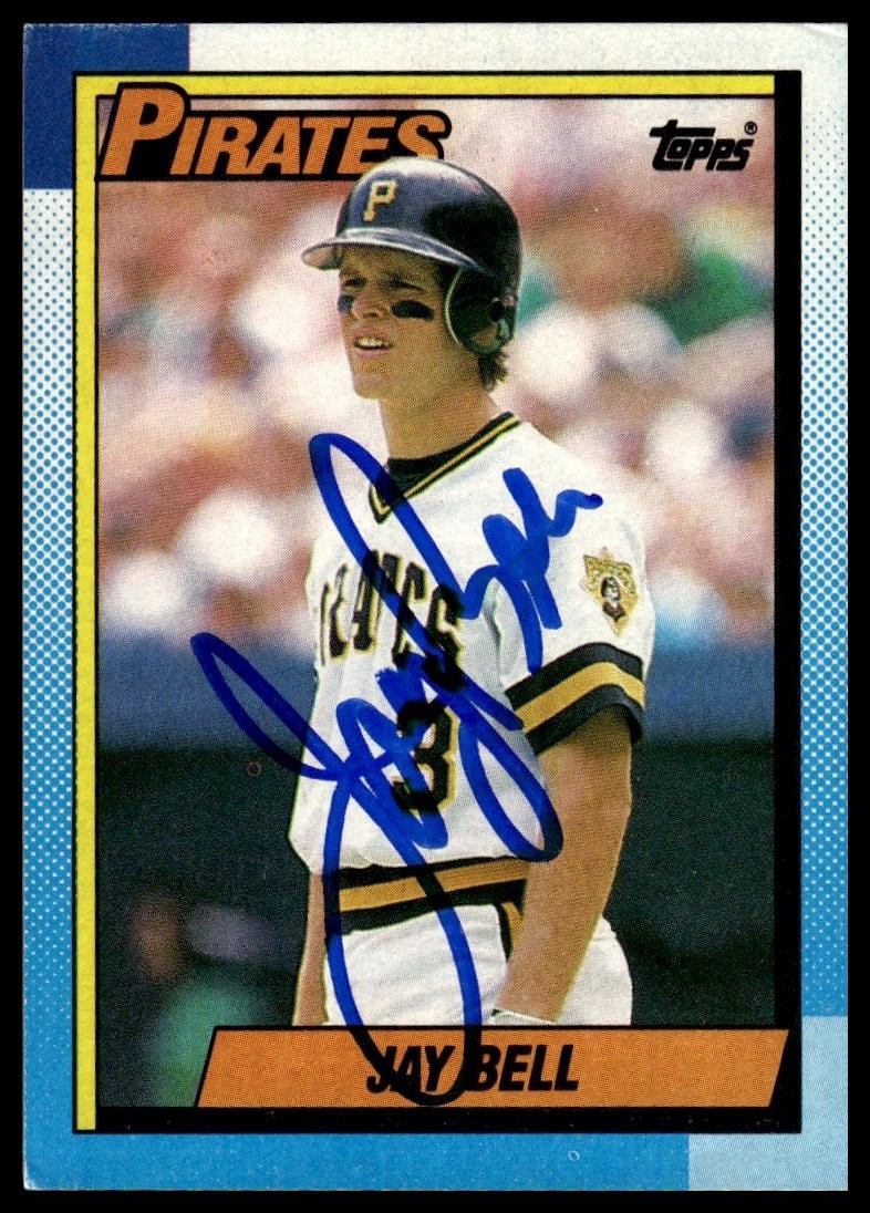 Jay Bell 1990 Topps #523 Pittsburgh Pirates Auto Autographed Signed MLB Card