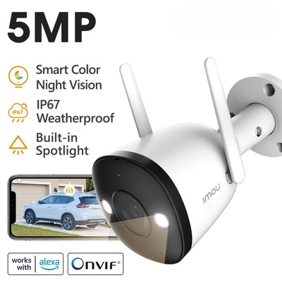 Bullet 5MP 3K Built-in Spotlight Full Color WiFi Camera Outdoor IP67 Waterproof