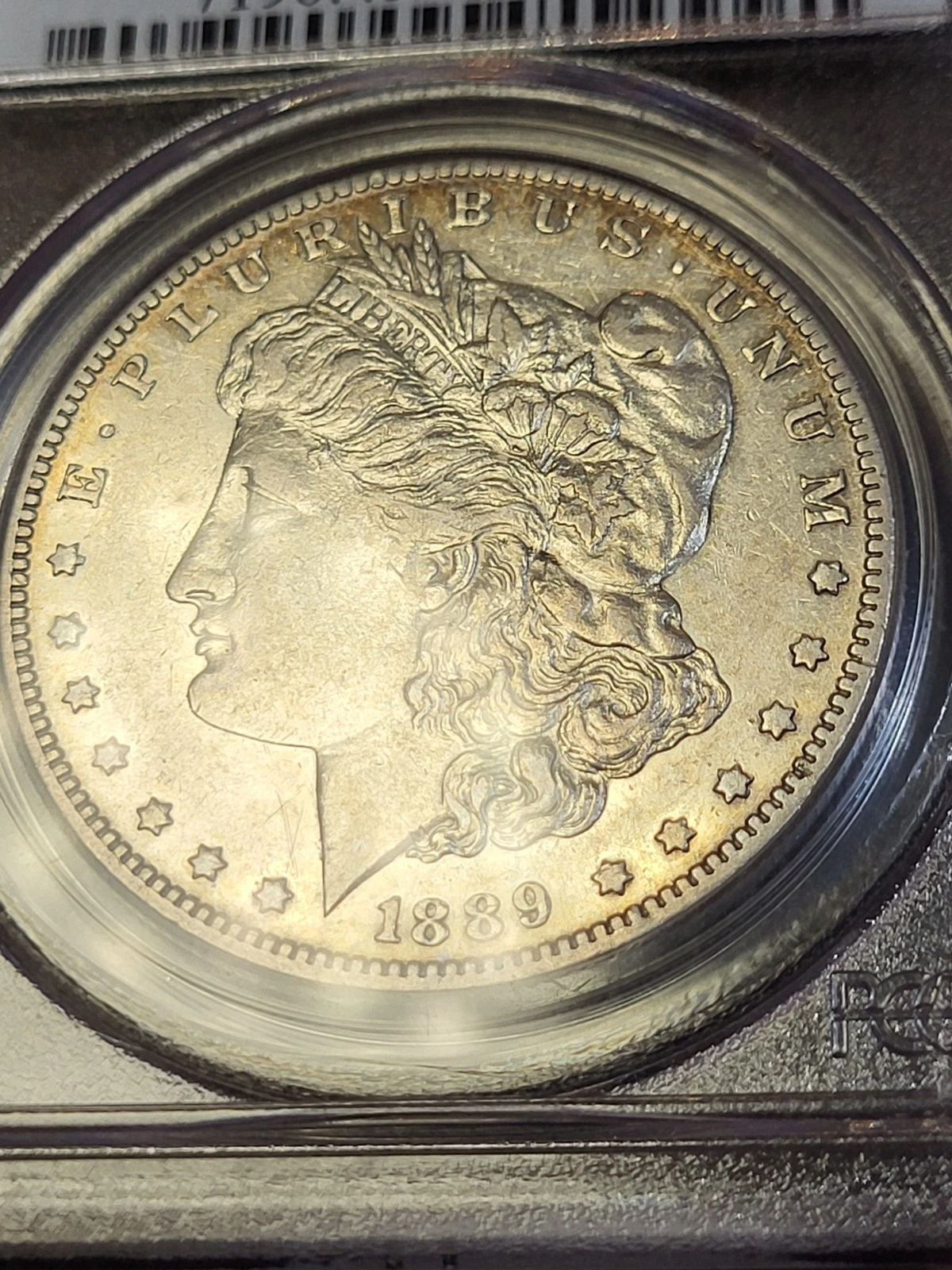 1889  CC Morgan Silver Dollar, PCGS EF45, key date Carson City     invrd    rd25