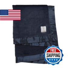 Little Giraffe Luxe Baby Blanket 29X35 Satin Trim Midnight Ultra-Soft