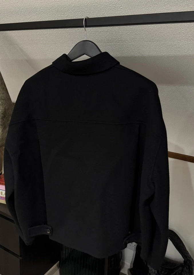 Acne Studios Doverio Wool-Flannel Zip Up Jacket Black Size 46  - Image 4 of 4