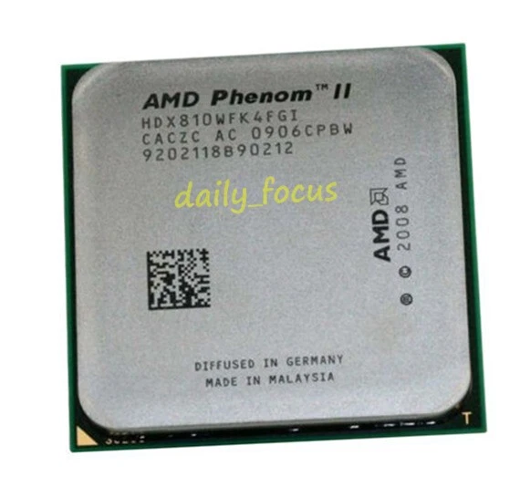 AMD Phenom II X4 810 HDX810WFK4FGI 2.6GHz AM2+/AM3 4M 667 MHz CPU Processor - Image 3 of 4