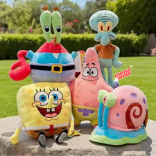 Spongebob Plush Toy Teddy Cartoon Gift Soft Stuffed Doll Patrick Star Kids Toys
