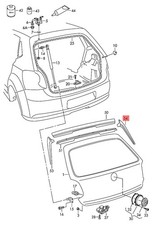 Alerón negro genuino VW Polo Derby Vento-IND Vento Classic-IND 6R6805946C041