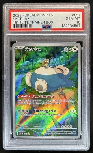 2023 Pokemon SV Black Star Promos - SVP EN Snorlax #051 PSA 10 GEM MINT