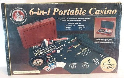 Excalibur 6 in 1 Casino Texas Hold em Baccarat Dice Black Jack Roulette Craps