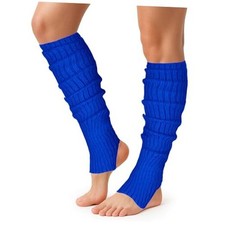 Long Leg Warmers for Women 24 Inch over The Knee Knit One Size 1 Sapphire