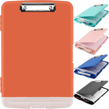 Plastic Clipboard with Storage, High Capacity Clip Boards 8.5X11 with Storage, H