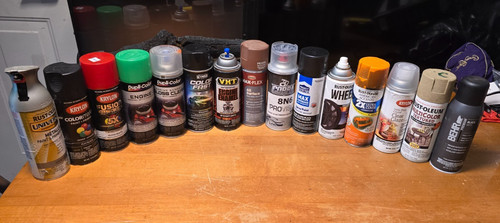 Lot Spray Paint Rust-Oleum Krylon Dupli-Color VHT Mixed Colors Tested Aerosol Ca