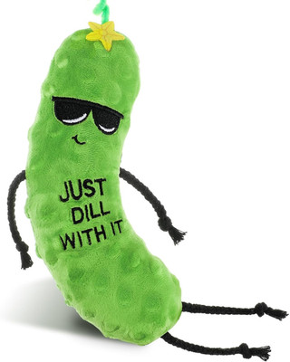 Encouragement Pickle Plushie, Positive Cucumber Plush Toys, Funny Food Plush Toy