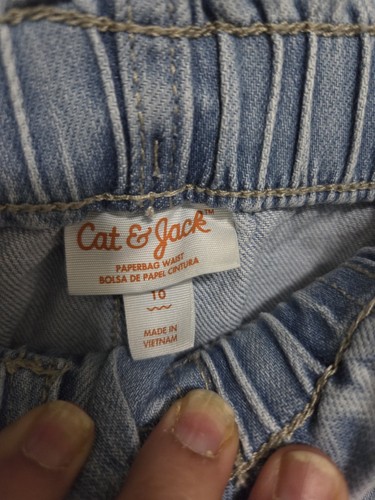 Girls Cat & Jack Relaxed Paper Bag High Rise Waist Jeans Size 10 - Picture 10 of 10