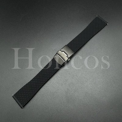 18 20 22 MM Mesh Rubber Silicone Watch Strap Band Fits Casioak Quick Release BLK