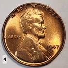 1947-D Lincoln Cent BU  Nice Red Color  #4