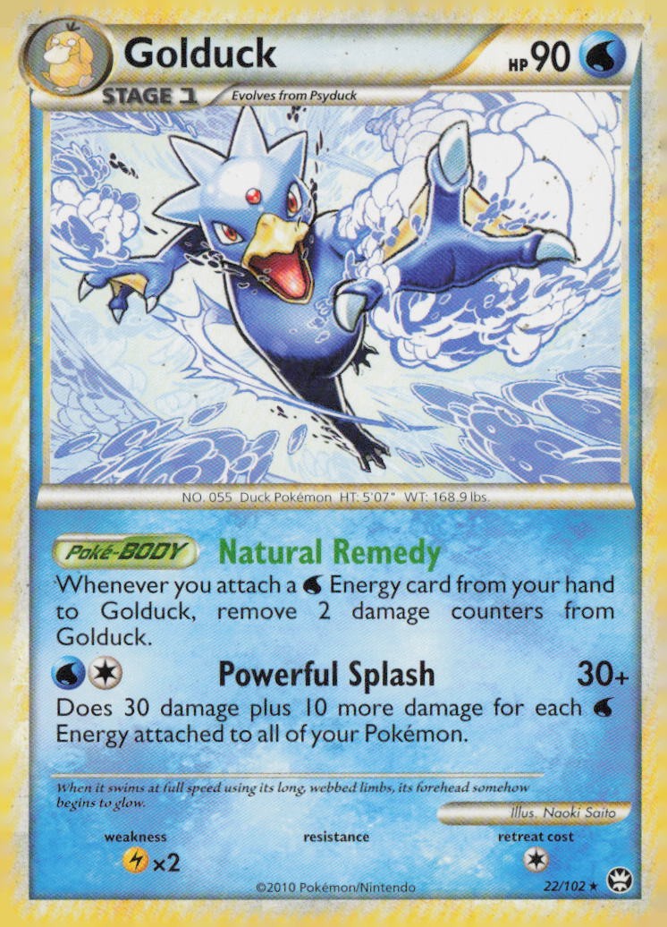 GOLDUCK 22/102 HGSS TRIUMPHANT MP R MP