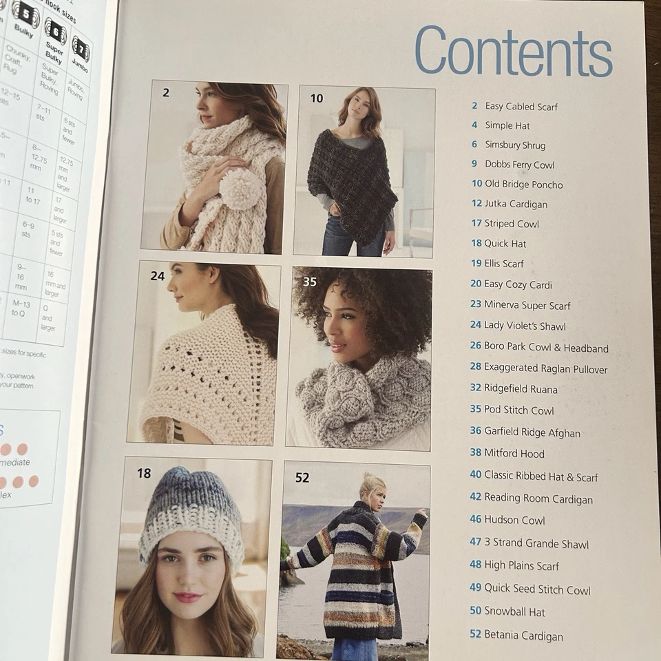 26 Quick & Easy Knits Stylish Bulky Yarn Knitting Pattern Booklet Lion Brand - Image 3 of 4