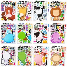 JOYIN 24 Sheets 9"x6" Make a face Stickers for Kids, Make Your Own Stickers with