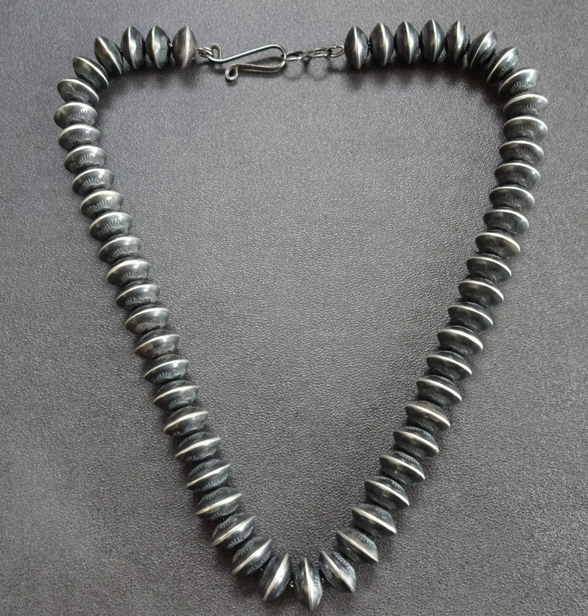 Vtg VERNA BLACKGOAT Handmade HAND STAMPED Sterling Silver NAVAJO