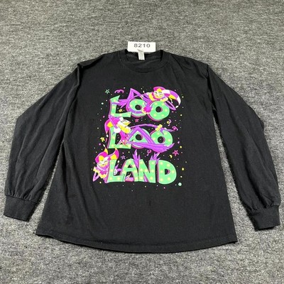 Gildan Shirt Men Medium Black Helluva Boss Loo Loo Land Graphic Cotton Crew Neck