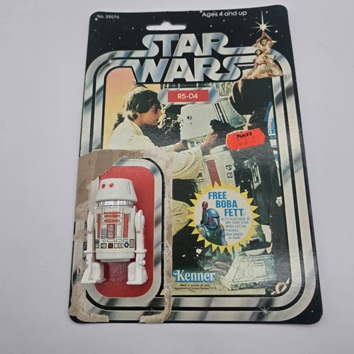 Vintage Star Wars R5-D4 Droid With Cardback 1978 Kenner