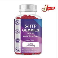 5- HTP Gummies Mit B6 Natürlichen Beeren Geschmack 60 Gummies NEU DE