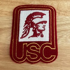 USC TROJANS Vintage Alternate Logo Embroidered Sew-On/Iron-On 3.5" x 4.75" Patch