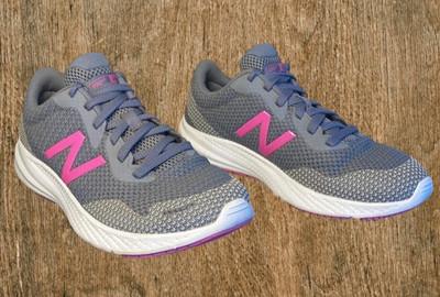 New Balance Womens 490v7 Size 8 B Lead Gray Pink Running Athletic Shoes W490LP7