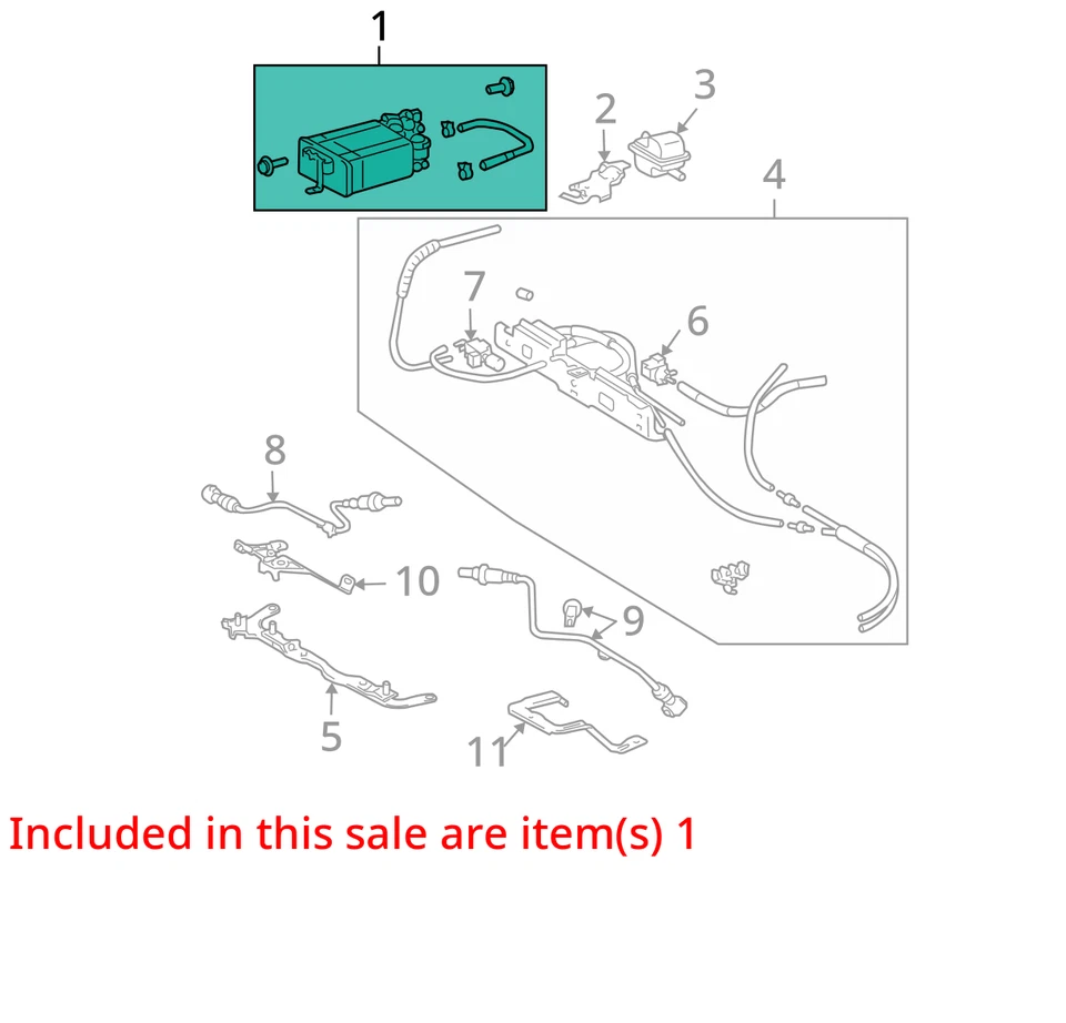 Lexus Rx350 2009 bote de carbón de vapor de combustible DMX66 Foto 3 de 4