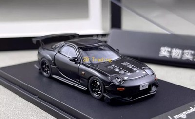 ZD MC 1:64 Black Carbon JDM RX-7 FD3S Racing Sports Model Diecast Metal Car BN