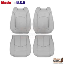 2013 TO 2017 Chevy Traverse Driver Passenger Genuine Leather Seat Cover Gray