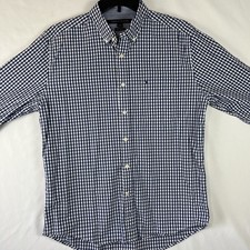 Tommy Hilfiger Men s Dress Shirt L Classic Fit Long Sleeve Blue/white Check