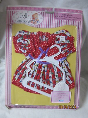 ''Doll Fashions'' Polka Dot w/Flowers Dress for 15-17'' Dolls DFPDFD-1