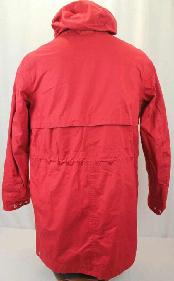 ABRIGO DE LLUVIA CON CAPUCHA ROJO ORIGINAL HUNTER TALLA L ¡EN MUY BUENA CONDICIÓN! Foto 4 de 4