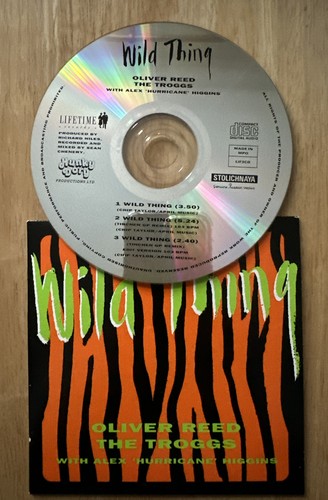 THE TROGGS - OLIVER REED - ALEX HURRICANE HIGGINS - WILD THING - RARE CD 3 TRACK - Picture 3 of 3