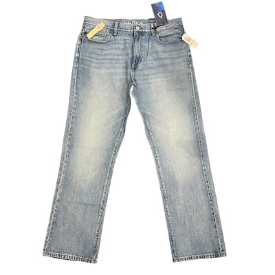 NWT Nautica Men's Original Relaxed Straight All Cotton Denim Jeans oxford tan