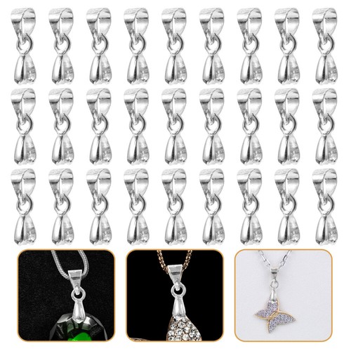 100Pcs Pendant Clasps for Diy Jewelry Making and Craft Projects