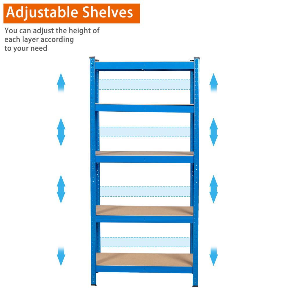 4/5 Layer Racking Garage Shelves Boltless Adjustable Metal Retail